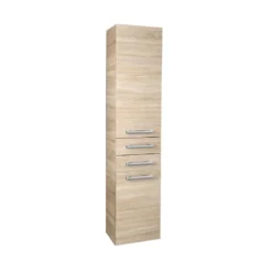 Afbeelding 1 Aqualine Vega Opbergkast 35x184x31cm, eiken platina