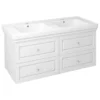 Sapho Violeta Dubbele wastafelonderkast 116x52x48,5cm, mat wit 20 Afbeelding 1 Sapho Violeta Dubbele wastafelonderkast 116x52x48,5cm, mat wit