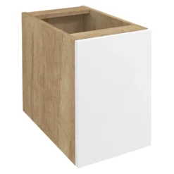 Afbeelding 1 Sapho Wave Onderkast met deur 30x45x47,8cm, rechts/links, wit/eiken Alabama