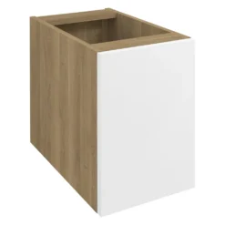 Afbeelding 1 Sapho Wave Onderkast met deur 30x45x47,8cm, rechts/links, wit/eiken cuneo