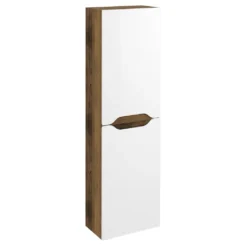 Afbeelding 1 Sapho Wave Hoge opbergkast 40x140x20cm, wit/eiken collingwood
