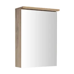 Afbeelding 1 Aqualine Kawa Strip Led Spiegelkast 50x70x22cm, eiken emporio