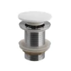 Afbeelding 1 Sapho Thin Wastafelafvoer 5/4", klikwaste, Rockstone stop, mat wit
