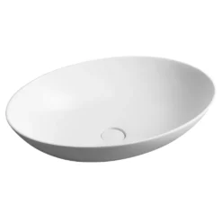 Afbeelding 1 Sapho Thin Opbouwwastafel, Rockstone 60x40cm, mat wit