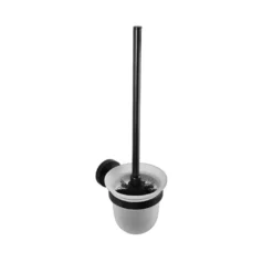 Afbeelding 1 Sapho X-Round Black Wandgemonteerde toiletborstel, matglas, mat zwart
