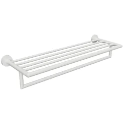 Afbeelding 1 Sapho X-Round White Handdoekenrek met stang 50cm, mat wit
