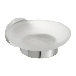 Afbeelding 1 Sapho X-Round Zeephouder, matglas, chroom