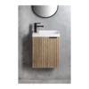 Afbeelding 10 Sapho Latus X STRIP wastafelonderkast 39,4x50x22cm, eiken Alabama