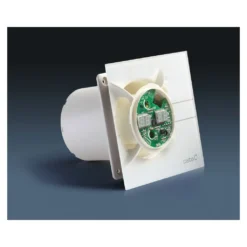 Afbeelding 2 Cata E-100 GTH automatische axiale badkamerventilator, 4W/8W, kanaalaansluiting Ø100mm, wit