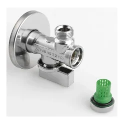 Afbeelding 2 Arco Hoekstopkraan A-80 1/2"x3/8" met water filter, antikalk, chroom