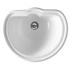 Afbeelding 2 Kerasan Retro Keramische inbouwwastafel 50x41cm, wit