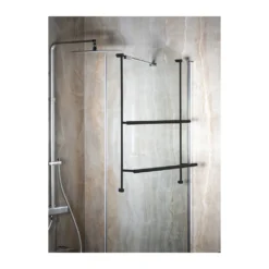 Afbeelding 2 Sapho Douchecabine handdoekhouder 60x73x12,5cm, mat zwart