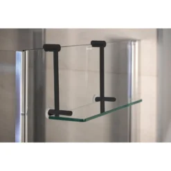 Afbeelding 2 Sapho Douchecabine glazen planchet 40x18x12,5cm, mat zwart