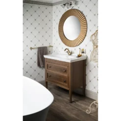 Afbeelding 2 Sapho Retro Wastafelonderkast 83,5x80x43cm, beuken boommotief