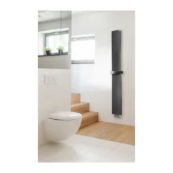 Afbeelding 2 Ridea Othello Mono Slim Aluminium badkamerradiator 30x189cm, mat zwart