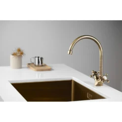 Afbeelding 2 Sapho Antea Keukenkraan (h) 27,5cm, brons