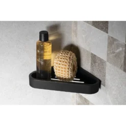 Afbeelding 2 Gedy Outline Douche hoekplanchet, 17x3x17cm, mat zwart