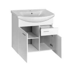 Afbeelding 2 Aqualine Zoja Wastafelonderkast 71,5x74x34cm, wit