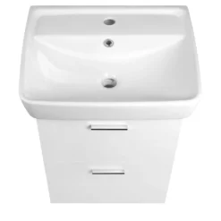 Afbeelding 2 Aqualine Zoja Wastafelonderkast 41,5x50x35,5cm, wit