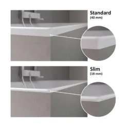 Afbeelding 2 Polysan Viva B SLIM rechthoekig bad 185x80x47cm, wit