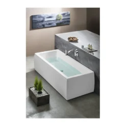 Afbeelding 2 Polysan Krysta Rechthoekig bad 180x70x39cm, wit