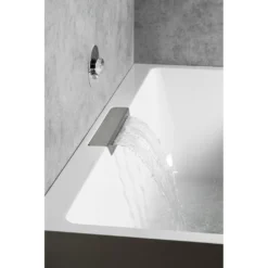 Afbeelding 2 Polysan Cascata Rechthoekig bad 185x85x45cm, RVS-cascade-uitloop