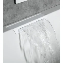 Afbeelding 2 Polysan Cascata Rechthoekig bad 185x85x45cm, witte cascade-uitloop