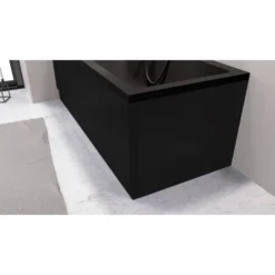 Afbeelding 2 Polysan Cleo Rechthoekig bad 170x70x48cm, mat zwart