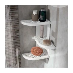 Afbeelding 2 Gedy Oscar Badkamerhoekrek 23x37,5x23cm, ABS/wit