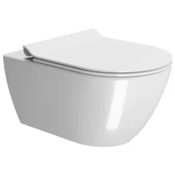 Afbeelding 2 GSI Pura Wandcloset, Swirlflush, 36x55cm, wit ExtraGlaze