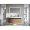 Afbeelding 2 GSI Nubes Dubbele keramische wastafel 120x50cm, wit ExtraGlaze