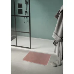 Afbeelding 2 Gedy Fuzzy Badmat, 60x100cm, 100% polyester, antislip, roze
