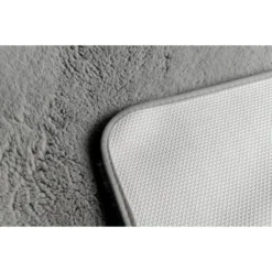 Afbeelding 2 Gedy Fuzzy Badmat, 50x80cm, 100% polyester, antislip, grijs