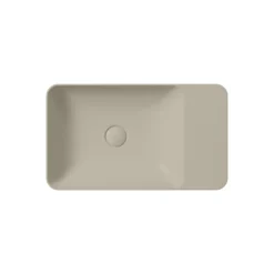 Afbeelding 2 GSI Modo Keramische opbouwwastafel 60x35cm, zonder kraangat, mat creta