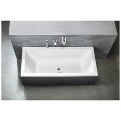 Afbeelding 2 Aqualine Nisa Rechthoekig bad 180x70x42cm, wit