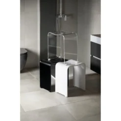 Afbeelding 2 Ridder Trendy Badkamerkruk 40x48x27,5cm, mat zwart