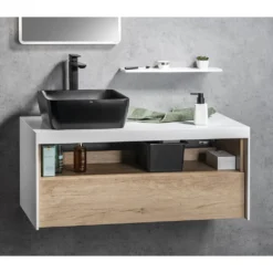Afbeelding 2 Sapho Abeline Rockstone planchet 80cm, mat wit