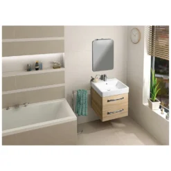 Afbeelding 2 Sapho Ishape Spiegel met geslepen rand 60x80cm, kopervrij