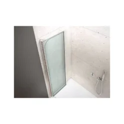 Afbeelding 2 Aqualine Wila Badwand 90x140cm, chroom/helder glas