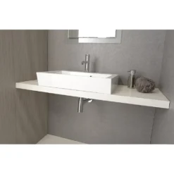 Afbeelding 2 Sapho Avice Mdf Wastafelblad 90x50cm, dikte 5cm, antiek eiken