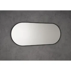 Afbeelding 2 Sapho Arowana Ovale spiegel met lijst 120x50cm, mat zwart