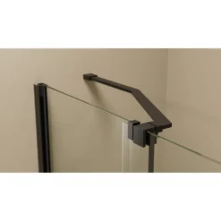 Afbeelding 2 Polysan Rolls Black Badwand 100x150cm, helder glas
