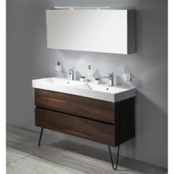 Afbeelding 2 Sapho Cloe Spiegelkast inclusief LED-lamp, 120x50x18cm, wit
