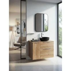 Afbeelding 2 Sapho Cirasa Onderkast 30x64x46cm, wasmand, eiken cuneo