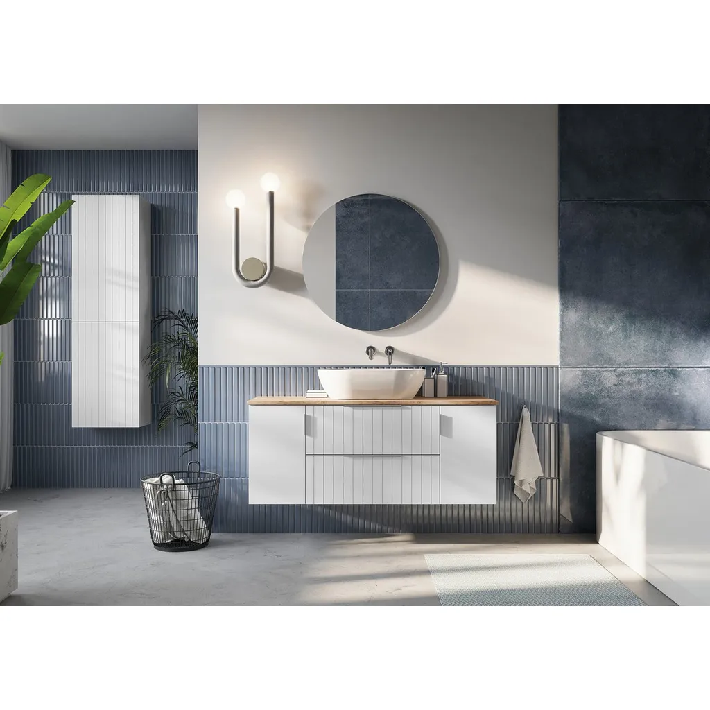 Sapho Cirasa Strip Wastafelonderkast 59,2x64x46cm, mat wit 2 Afbeelding 2 Sapho Cirasa Strip Wastafelonderkast 59,2x64x46cm, mat wit
