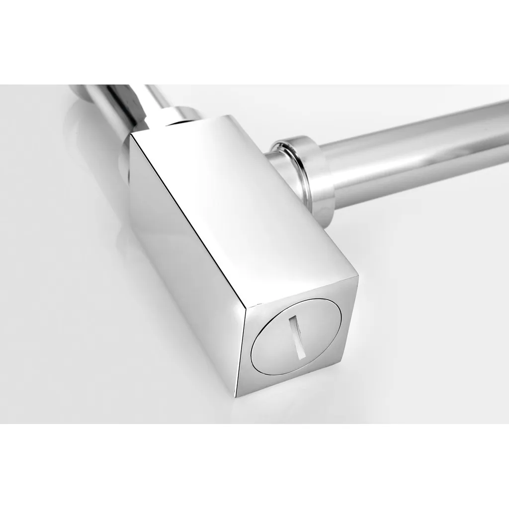 Aqualine Wastafelafvoer 5/4" Ø32mm, vierkant, chroom 2 Afbeelding 2 Aqualine Wastafelafvoer 5/4" Ø32mm, vierkant, chroom