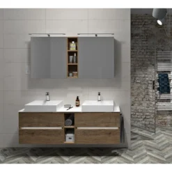 Afbeelding 2 Sapho Odetta Onderkast voor planchet 20x50x43,5cm, Elm Bardini