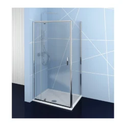 Afbeelding 2 Polysan Easy Rechthoekige/vierkante douchecabine met draaideuren 80-90x90cm links/rechts-uitvoering