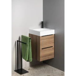 Afbeelding 2 Sapho Emona Wastafelonderkast 39,4x55x39cm, eiken cuneo