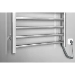 Afbeelding 2 Sapho Eskinado Elektrische handdoekradiator, vierkant, 60x150cm, 130W, gepolijst RVS